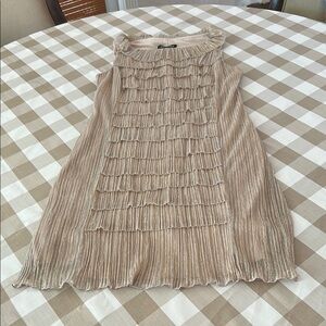 Elegant Gold Pleated Dress